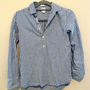 Jcrew linen boy fit collard shirt xxs